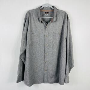 Ridgecut Size 2XL Long Sleeve Button Front Shirt Gray